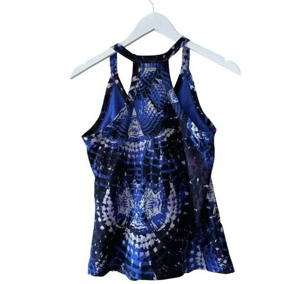 Danskin Now Tank Top Sleeveless Racerback Blue Dri More Tech Build M - Picture 5 of 12